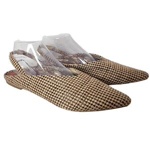 Band of Gypsies Heather Woven Slingback Flats Neutral Tan Size 10